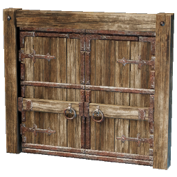 Porte double en bois