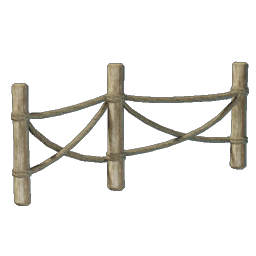 Simple Tropical Wood Fence with Ropes II