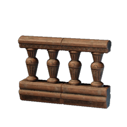 Barrière en bois dur de qualité
