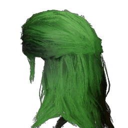 Cheveux vert saturé