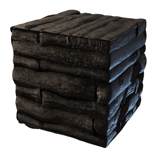 Tarred Wood Block
