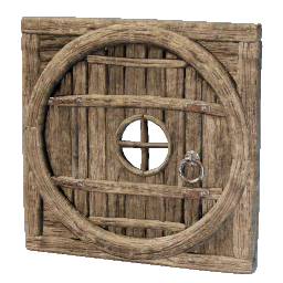 Porte ronde en bois