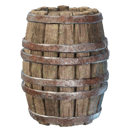 Baril en bois sur pied