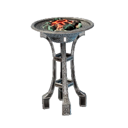 Grand brasero en argent
