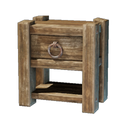 Table de nuit en bois brut